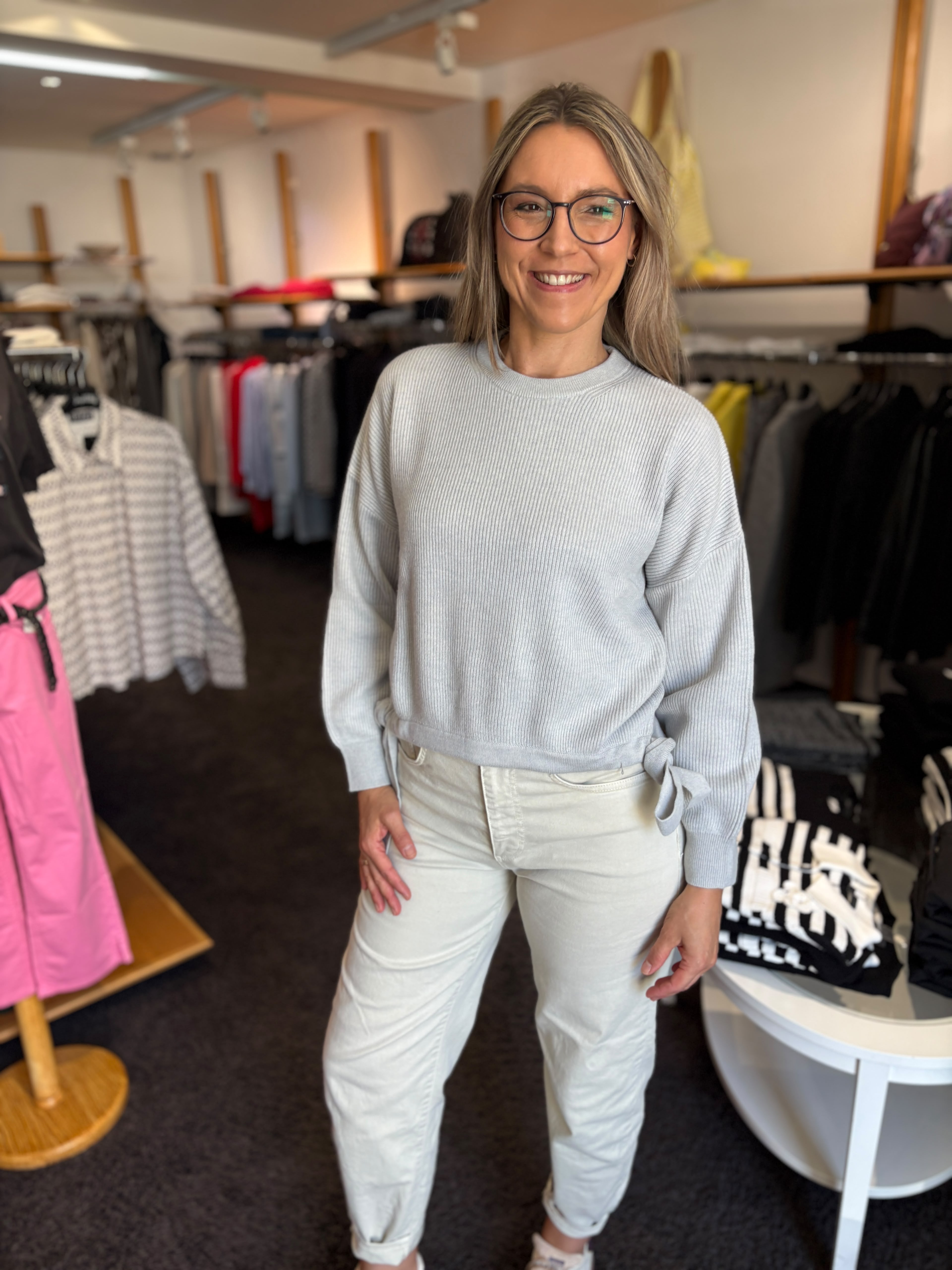 Strickpulli von YAYA in Grau 